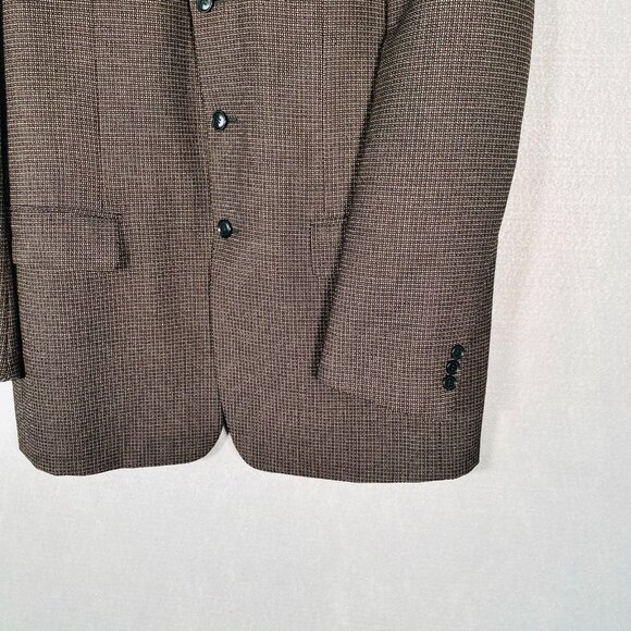 Pal Zileri Blazer Mens 44R Brown Wool 3 Button Sport Coat Jacket Italy - Picture 4 of 13